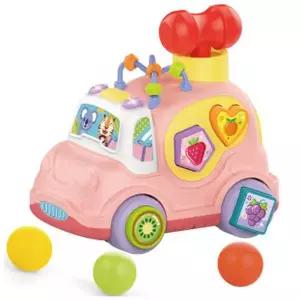 [하늘썬별] 도형 블럭 망치놀이 띠띠빵빵 멜로디 자동차 핑크 heanhe0548