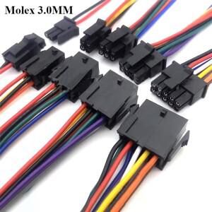 5PCS 몰 렉스 3.0MM 케이블 20cm 22AWG 소형 5557 남성 여성 에어 도킹 전자 MX3.0 43025 터미널 라인