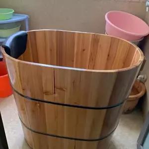 간이욕조 편백나무반신욕기 목욕탕 반신욕 건식