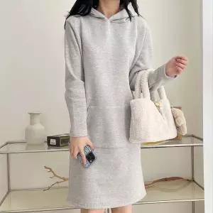 [나야홍]빅사이즈 512 일자핏기모후드원피스 DYYV619_P413462603