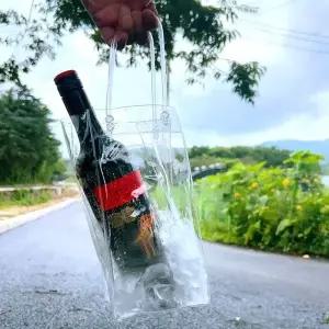 투명 PVC 와인 칠링백 쿨링 아이스백 꽃 선물 포장 (WFG06XO)