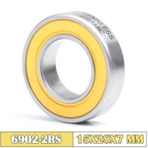 6902-2RS 스테인레스 베어링 15x28x7mm (1 PC) ABEC-5 6902 RS 자전거 허브 전면 후면 휠 15 28 7 세라믹