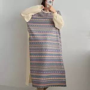 [하프클럽/]빅사이즈 512 트임오버스웨터원피스 DMAV824