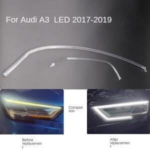 audi 호환 A3 - LED DRL 라이트 가이드 플레이트 튜브 헤드 주간 러닝 엔젤 아이