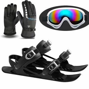 스노우용 미니 스키 스케이팅 장비용 아이스 스포츠 스노우 겨울 쇼트 키트 휴대용 스키보드 스키화 스케이트