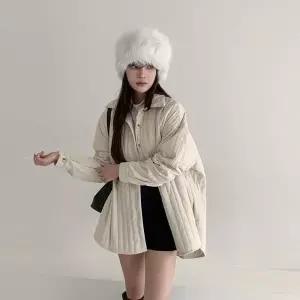 [신세계라이브쇼핑][옷자락] 여자 코듀로이 골덴 오버루즈핏 누빔 셔츠 자켓 점퍼