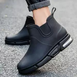 [하프클럽/]레인부츠 남성 에어쿠션 장마철 미들 고무장화