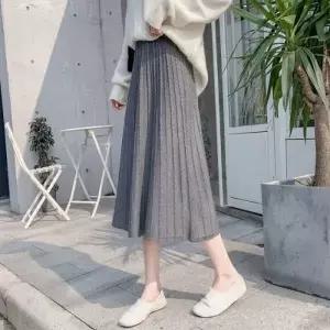 헤니아 데일리 롱 데님 스커트