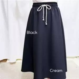 하이웨스트 A라인 데님 스커트 치마