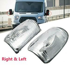 자동차 백미러 윙 신호 표시기 렌즈 커버 Ford Transit MK8 용 클리어 쉘 2014-15