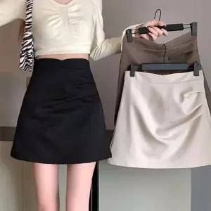 옆라인 셔링 하이웨스트 미니스커트