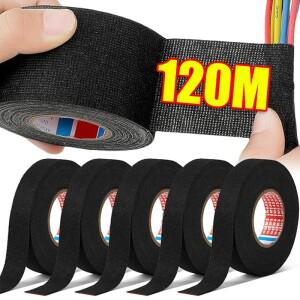 검정색 전기용  테이프 내열성 와이어 하네스 번들 절연 자동차 배선 천 랩 방수 케이블 접착