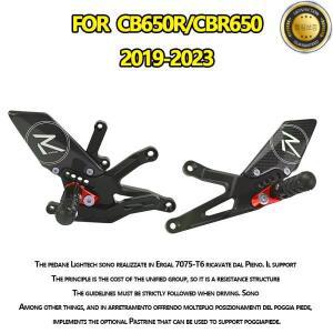 MTKRACING For HONDA CB650RCBR650R 2019-2023 오토바이 리어 세트 발 받침 페그 로고 발판이있는 풋 페달