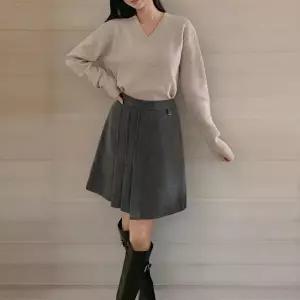 [신상오픈런]|KSK1820|여성 플리츠 A라인 겨울 스타일 러블리 미니 스커트