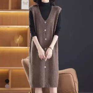 클라셰 니트베스트코디원피스_B5W0568