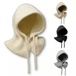 고품질 여성 겨울 바라클라바 니트 모자 베이지 털모자 (WFFZLO6)