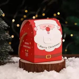 (옵션 레드산타)손잡이 레드산타 선물상자 크리스마스 클로스 포장용품 디자인 레드 산타