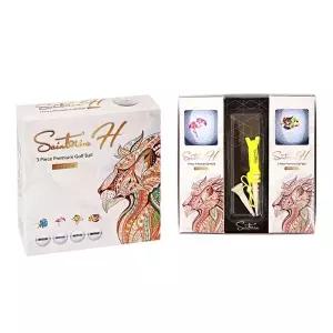 세인트나인 H 퍼팅라인 3피스 프리미엄 골프볼 6구 하프더즌 골프티 세트