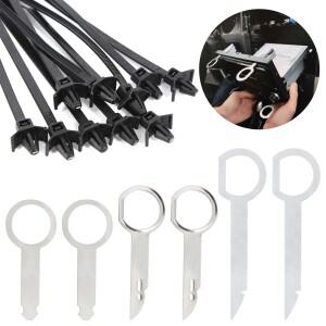 자동차 라디오 제거 키 핀 도구 스테레오 헤드 유닛 오디오 수리 특수 분해 추출 링