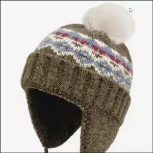 귀달이 겨울 턱끈 방한 니트모자 비니 노르딕 방울모자 귀도리