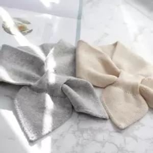 양모 울 캐시미어 쁘띠 리본 목도리 겨울 미니 머플러