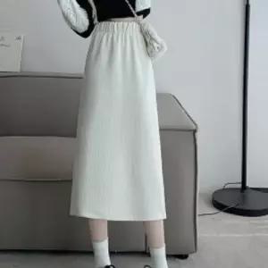 여성겨울스커트 코듀로이롱스커트 H라인 등하원룩 데일리 밴딩 골덴 겨울 여성