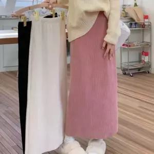 겨울롱스커트 겨울스커트 밴딩 코듀로이 기모 융기모 롱