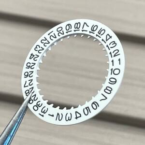 상단 C3 녹색 빛나는 Datewheel NH35 무브먼트에 적합 아이스 블루 루미 디스크 부품 모드 슈트 교체