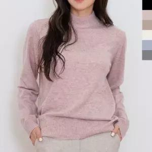 가을니트 겨울니트 폴라 여자상의 PKT 여자캐시미어반폴라니트티 1011