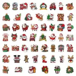 ( )귀여운 크리스마스 일러스트 방수 스티커 105장 세트 데코 꾸미기용