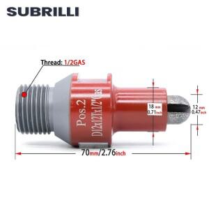 CNC 1/2gas 용 SUBRILLI 다이아몬드 핑거 비트 화강암 대리석 슬래브 수조 12mm 직경 연마 그라인딩 블록