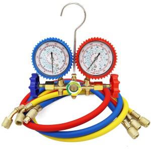 AC 진단 매니폴드 프레온 게이지 세트, 냉매 하우스 에어컨 HVAC용, R410a r134a, R22 R134A, 1