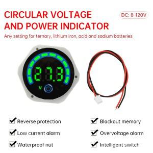 삼원/리튬 철/나노셀/산성 배터리 용 DC 8-120V 디지털 전압계 전원 표시기 자동차 보트의 모니터 테스터