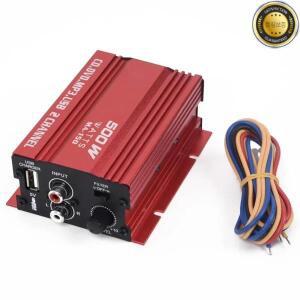 12V 케이블 500W 오디오 증폭기 2 채널 미니 스테레오 앰프 서브우퍼 USB 포트 Mp3 20Hz~20KHz 자동차