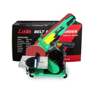 350W 4 인치 에머리 디스크 샌딩 벨트 기계 데스크탑 연마 목공 DIY 연삭