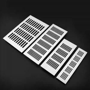 1Pcs 은빛 너비 100mm 알루미늄 합금 캐비닛 공기 환기 장식 커버 옷장 메쉬 구멍 하드웨어 Accessorie