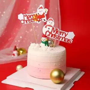 ( )크리스마스 트리 케이크 장식 토퍼 데코픽 케이크픽