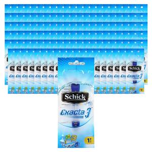 쉬크 이그젝타3 센서티브 휴대용 면도기 1입 x 120개 3중날 여행용 일회용