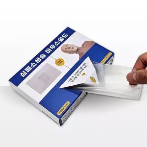 CPR 마우스쉴드 100매입 (티슈포장형) (my-ms101B) / 심폐소생술 인공호흡 실습교육