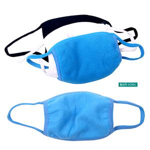 국산 순면마스크 방한대 방한 마스크 자동끈 흰색 검정 파란색 감기 분진 방진 겨울 면마스크