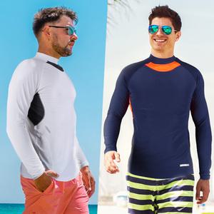 냉감 트로피컬 래쉬가드 남자비치웨어 반신수영복