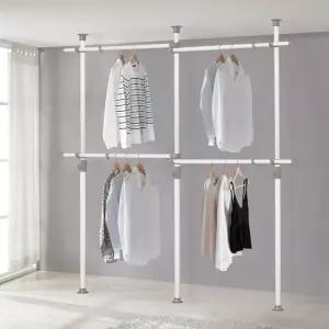 왕자 원터치4단조절행거(38mm)/옷걸이행거/고정식행거/철제행거