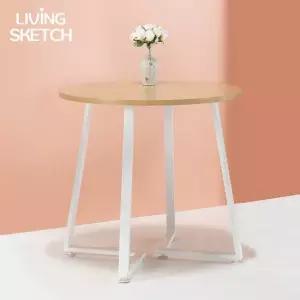 보그 데칼 800 원형 네츄럴 업소용 카페 테이블