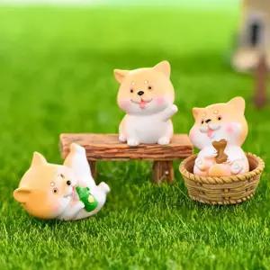 테라리움 동물 피규어 꼬마 시바견 6종 1P 강아지미니어처 장식소품