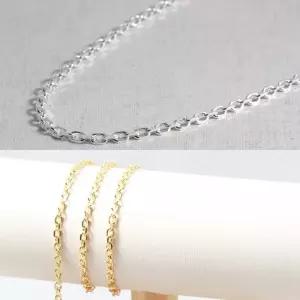 [차차실버]각줄 은목걸이 3mm 4mm 여자 남자 남성 여성 남여공용
