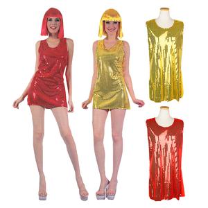 반짝이 스팽글 원피스 성인 (럭셔리레드) 무대 의상