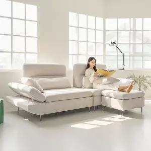 [아이엔지홈]포쉬 패브릭 4인 스윙소파 이지클린 (스툴별매)