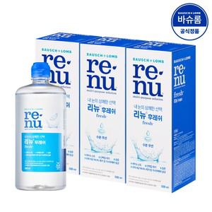 리뉴 후레쉬 500ml x3개 렌즈세척액 렌즈세정액