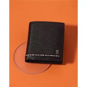 [롯데백화점]닥스 액세서리 [선물포장]블랙 체크 라인 포인트 소가죽 중지갑 DBWA3F622