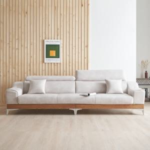 [에보니아] 지노 매버릭원단 오크원목 4인소파